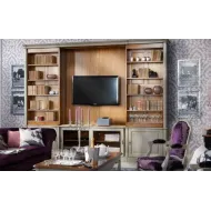 Bibliothèque - Meuble TV - Bois massif - patiné - GRANGE
