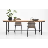 Table de repas de jardin ovale  en teck