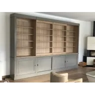 GRANDE BIBLIOTHEQUE - MEUBLE TV COULISSANT