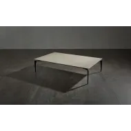 TABLE BASSE DESIGN EN CÉRAMIQUE ET ACIER - TRISS DESIGN