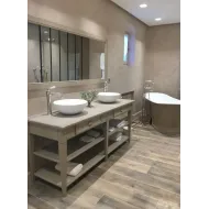 MEUBLE DE SALLE DE BAINS SUR MESURE DANS L'ESPRIT PROVENÇAL