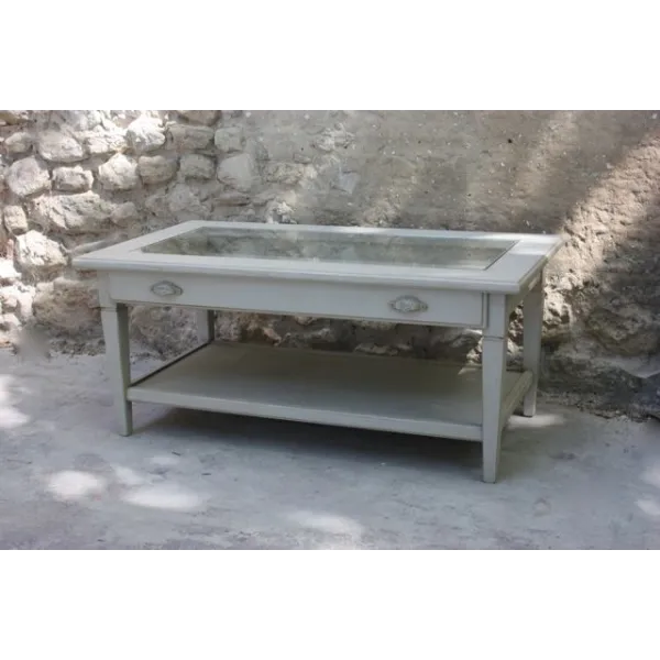 Table Basse Rialto  Rectangle  Avec Tiroir Vitré