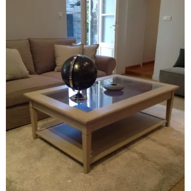 Table Basse Rialto  Rectangle  Avec Tiroir Vitré