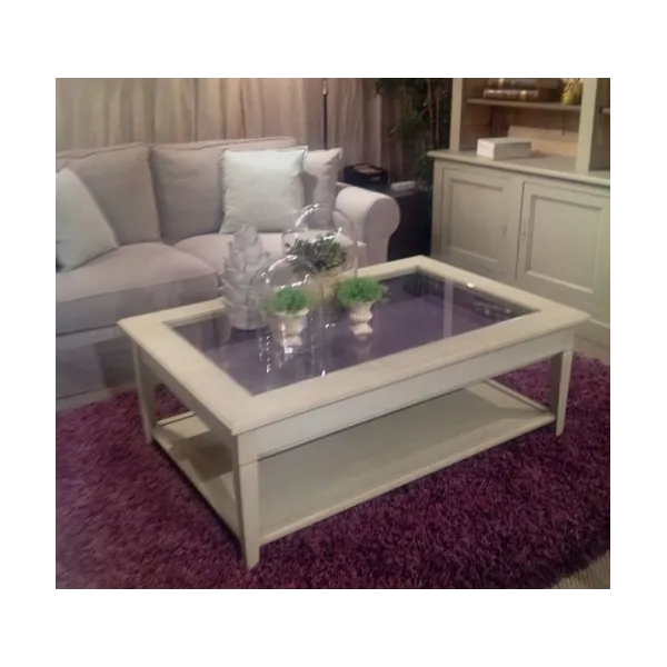 Table Basse Rialto  Rectangle  Avec Tiroir Vitré