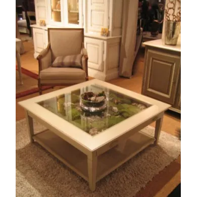 Table Basse Rialto Carrée Avec Tiroir  Vitré