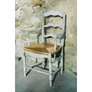 Fauteuil provençal patiné GORDES  - Coup de Soleil Mobilier