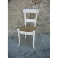 Chaise provençale paillée et patinée