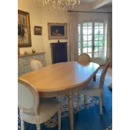 TABLE OVALE _ CHENE MASSIF _ EXTENSIBLE _ PROVENCE
