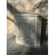 Meuble d'angle blanc patiné SAINT REMY - Coup de Soleil Mobilier