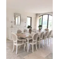 TABLE DE REPAS PROVENCALE EXTENSIBLE - BOIS MASSIF  - SUR MESURE