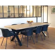 Table de repas industrielle - Chêne massif - Made in France