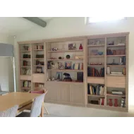 Bibliothèque contemporaine bois massif LISA - Coup de Soleil