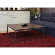 Table basse carrée fer et bois Hugo - Coup de Soleil Mobilier