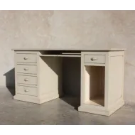 BUREAU A TIROIRS EN CHENE PATINE - COUP DE SOLEIL MOBILIER