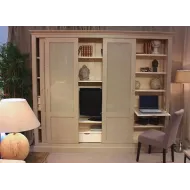 Bibliothèque Bureau - meubles patinés - Coup de soleil Mobilier