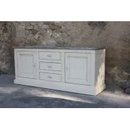 Bahut blanc patiné RIALTO - Coup de Soleil Mobilier