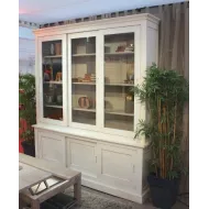 Bibliothèque blanche portes coulissantes - Coup de Soleil Mobilier