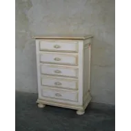 Chiffonnier blanc patiné Cigale - Coup de Soleil Mobilier